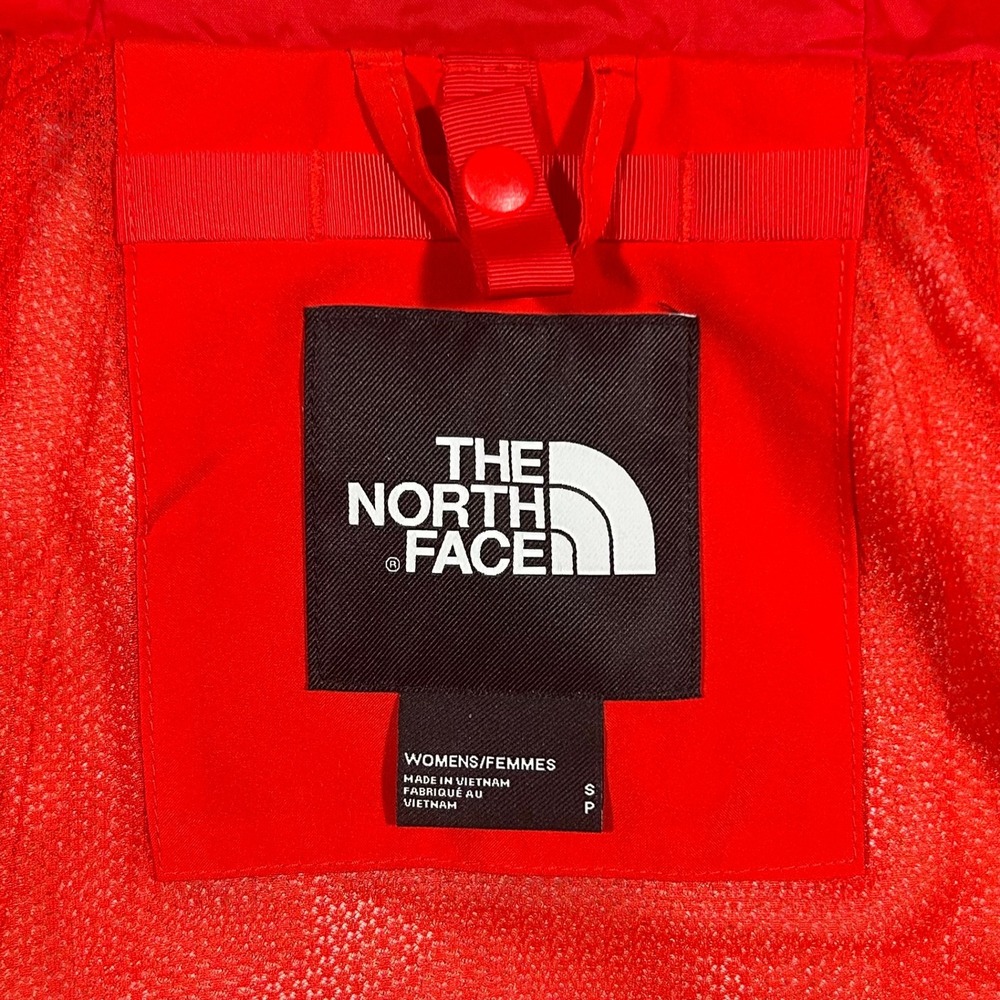 The North Face Womens Red Hooded Ski Jacket Shell Full Zip Small Powder Skirt - Picture 5 of 10